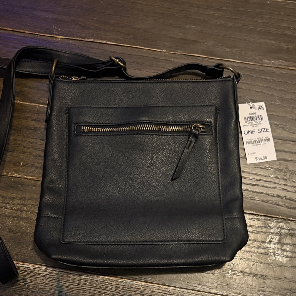 Style & Co. genuine Black Leather Crossbody Bag